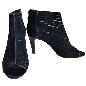 A.N.A Cornelius Black Open Toe Ankle Boot Size 8. EUC